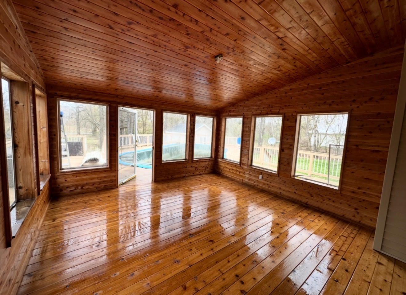 Deck and patio after professional pressure wash — Rapid River Pro Wash